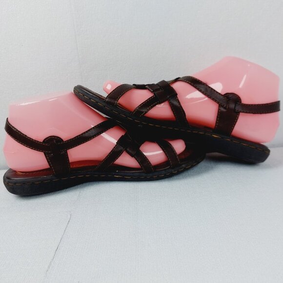 BOC Women's Brown Concept Kesia Leather Classic Gladiator Sandal Size 7M - Picture 4 of 15